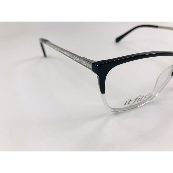 New Chic Black Gradient SOPHIE Eyeglass 57mm w/Case For The Stylish Large Woman main image 4